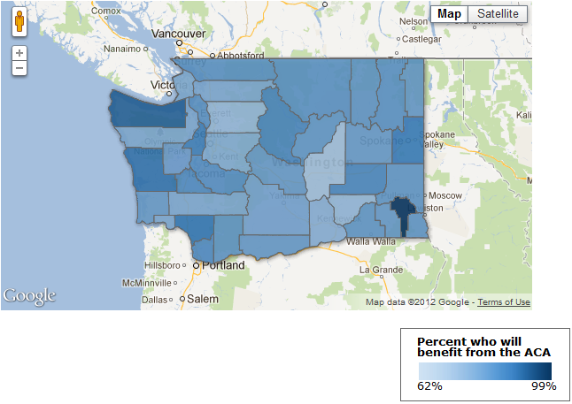 ACA benefits by county