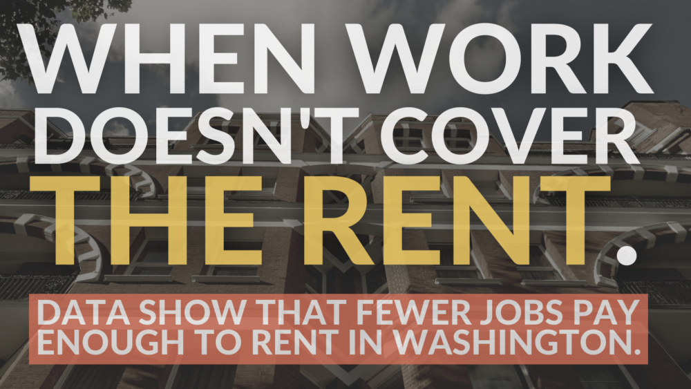 Report: Fewer jobs can afford to rent in Washington